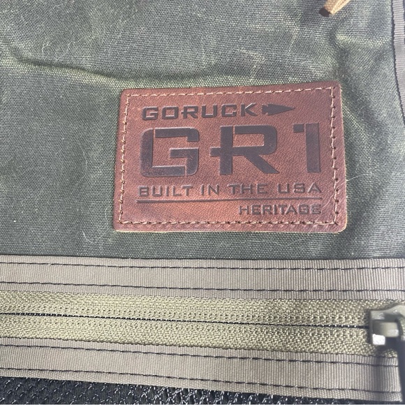 NEW GORUCK Heritage GR1 Waxed Canvas Backpack Rucksack Olive Green Go Ruck NWT - Picture 9 of 11